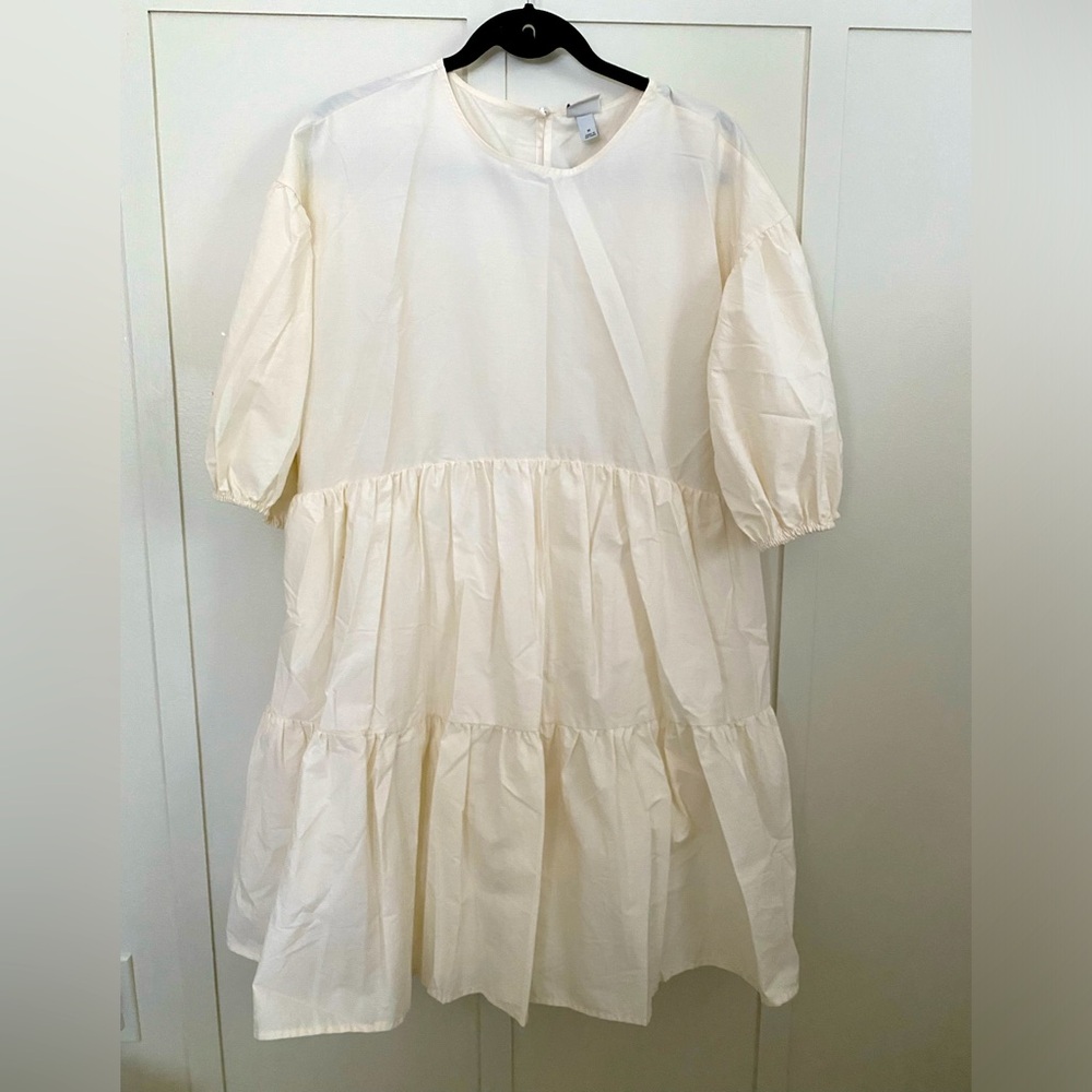 A New Day bubble dress in cream with pockets